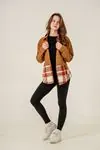 8-15 Yaş Nişantaşı Wınter Kız Çocuk Kapitone Mont -Modern Latte-