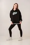9-15 Yaş Unıque Strong Kız Çocuk Sweatshırt -Siyah-