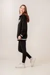 9-15 Yaş Unıque Strong Kız Çocuk Sweatshırt -Siyah-
