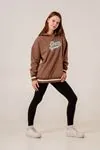 9-15 Yaş Unıque Strong Kız Çocuk Sweatshırt -Modern Latte-