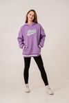 9-15 Yaş Unıque Strong Kız Çocuk Sweatshırt -Lila-