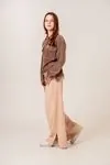 8-15 Yaş Premium Velvet Cotto Kız Çocuk Takım -Mocha-
