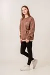 9-15 Yaş Champ Unıque Kız Çocuk Sweat -Modern Latte-