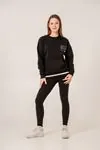 9-15 Yaş Champ Unıque Kız Çocuk Sweat -Siyah-