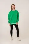 9-15 Yaş Champ Unıque Kız Çocuk Sweat -Yeşil-