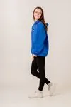 9-15 Yaş Unıque Cool Kız Çocuk Sweatshırt -Saks Mavisi-
