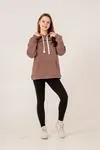9-15 Yaş Exactly Soddo Kız Çocuk Sweatshırt- Mocha-