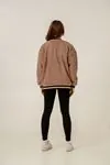 8-15 Yaş Lovobery Kız Çocuk Bomber Ceket/Hırka -Mocha-