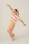 8-12 Yaş Nicely Cotto Kız Çocuk Takım -Modern Somon-