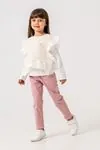 6-9 Yaş Butterfly Kız Çocuk 3'Lü Takım -Gül Kurusu-