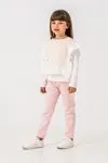 6-9 Yaş Butterfly Kız Çocuk 3'Lü Takım -Açık Pembe-