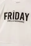 8-12 Yaş Hello weekend Kız Çocuk Takım -Siyah-