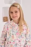 4-8 Yaş Flower Cotto Kız Çocuk Takım -Pembe-