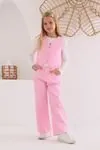 4-8 Yaş New Olive Kız Çocuk 3'Lü Takım -Pembe-