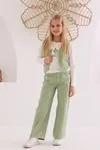 4-8 Yaş New Olive Kız Çocuk 3'Lü Takım -Haki-