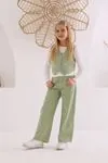 4-8 Yaş New Olive Kız Çocuk 3'Lü Takım -Haki-