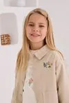 4-8 Yaş Flower Daisy Kız Çocuk 3'Lü Takım -Latte-
