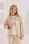 4-8 Yaş Flower Daisy Kız Çocuk 3'Lü Takım -Latte-