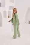 4-8 Yaş Flower Daisy Kız Çocuk 3'Lü Takım -Haki-
