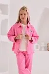 4-8 Yaş Flower Daisy Kız Çocuk 3'Lü Takım -Pembe-