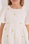 4-8 Yaş Fisto Daisy Kız Çocuk Elbise -Sarı-