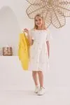 4-8 Yaş Fisto Daisy Kız Çocuk Elbise -Sarı-