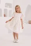 4-8 Yaş Fisto Daisy Kız Çocuk Elbise -Sarı-