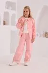 4-8 Yaş Stephanie Kız Çocuk 3'Lü Takım -Pembe-