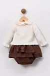 6-18 Aylık La Mia Farlalia Kız Bebek 3'Lü Takım-Latte