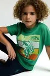 4-15 Yaş Lisanslı Us Polo ASSN Erkek Çocuk Takım-Yeşil