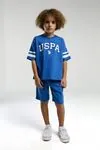 4-15 Yaş Lisanslı Us Polo ASSN Erkek Çocuk Takım-Saks