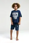 4-15 Yaş Lisanslı Us Polo ASSN Erkek Çocuk Takım-Lacivert