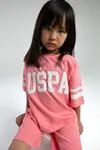 4-15 Yaş Lisanslı Us Polo ASSN Kız Çocuk Takım-Mercan