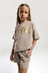 4-15 Yaş Lisanslı Us Polo ASSN Kız Çocuk Takım-Kum