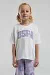 4-15 Yaş Lisanslı Us Polo ASSN Kız Çocuk Takım-Beyaz