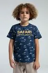 2-8 Yaş Safari Erkek Çocuk Takım-İndigo