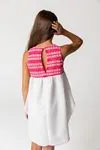4-12 Yaş Pink Love Kız Çocuk Elbise-Pembe