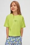 4-8 Yaş Colourful Bloom Kız Çocuk Takım-Fıstık yeşili