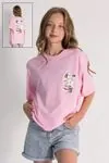 9-14 Yaş Tokyo Style Kız Çocuk T-Shırt-Pembe