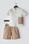 2-10 Yaş Fashion Line Erkek Çocuk Takım-Ekru