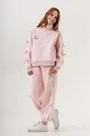 9-15 Yaş Ribbon Italy Design Kız Çocuk Takım -Pembe-