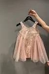4-12 Yaş Pink Dreole Kız Çocuk Elbise-Rose