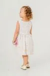 2-9 Yaş Flower Rabbit Çantalı Kız Çocuk Elbise-Leylak