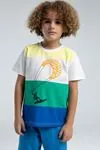 2-15 Yaş Summer Surfing Erkek Çocuk Takım-Ekru