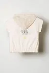 8-14 Yaş Shine Kız Çocuk Tshirt-Ekru