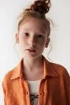 8-14 Yaş Paloma Miami Kız Çocuk Tasarım Hırka-Oranj
