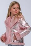 8-14 Yaş Luxe Glimmer Kız Çocuk Mont-Pembe