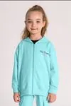 3-8 Yaş Happy Colors Kız Çocuk Hırka-Turkuaz