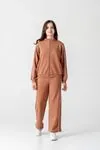8-12 Yaş Berceste Soft Kız Çocuk Takım-Mocca