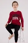 4-15 Yaş Lisanslı Us Polo Assn Erkek Çocuk Takım-Bordo